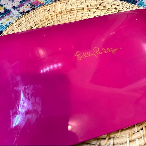 Lilly Pulitzer Tusk In Sun Elephant Large Trinket Tray Glass - Picture 4 of 4